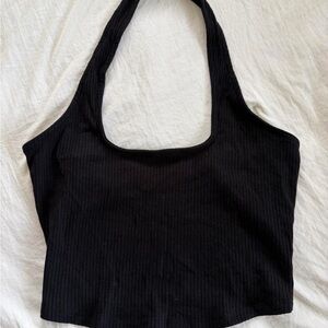 ASOS Black Ribbed Crop Top